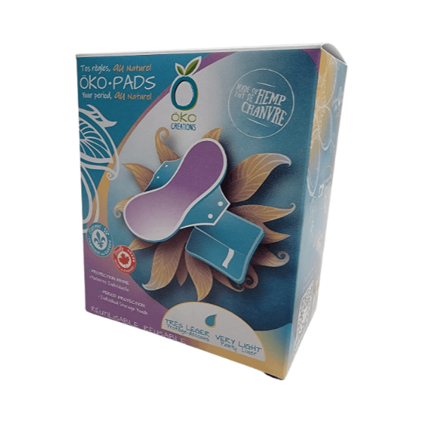 Hemp Menstrual Pads Long Overnight organic period care with wings