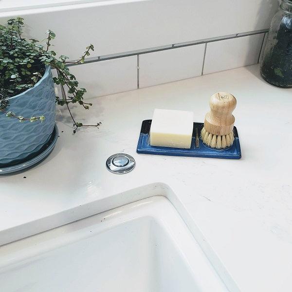 Solid Dish Soap and Pot Brush Holder - Roots Refillery
